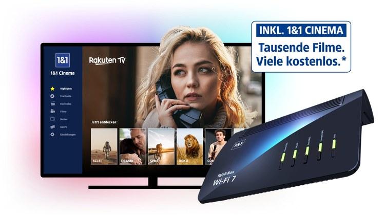 tv mit 1und1 cinema und wifi7 router